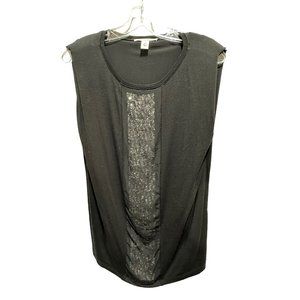 4/$20 Kenneth Cole Sequin Top Blouse Womens LP Whimsigoth Party Cocktail Classic